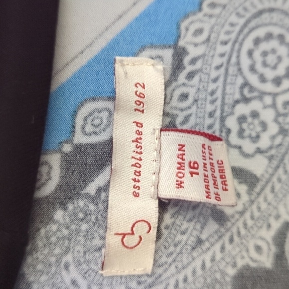 CB Black & Blue Stretch Black Cardigan Attached to Dress Size 16 - Picture 2 of 8